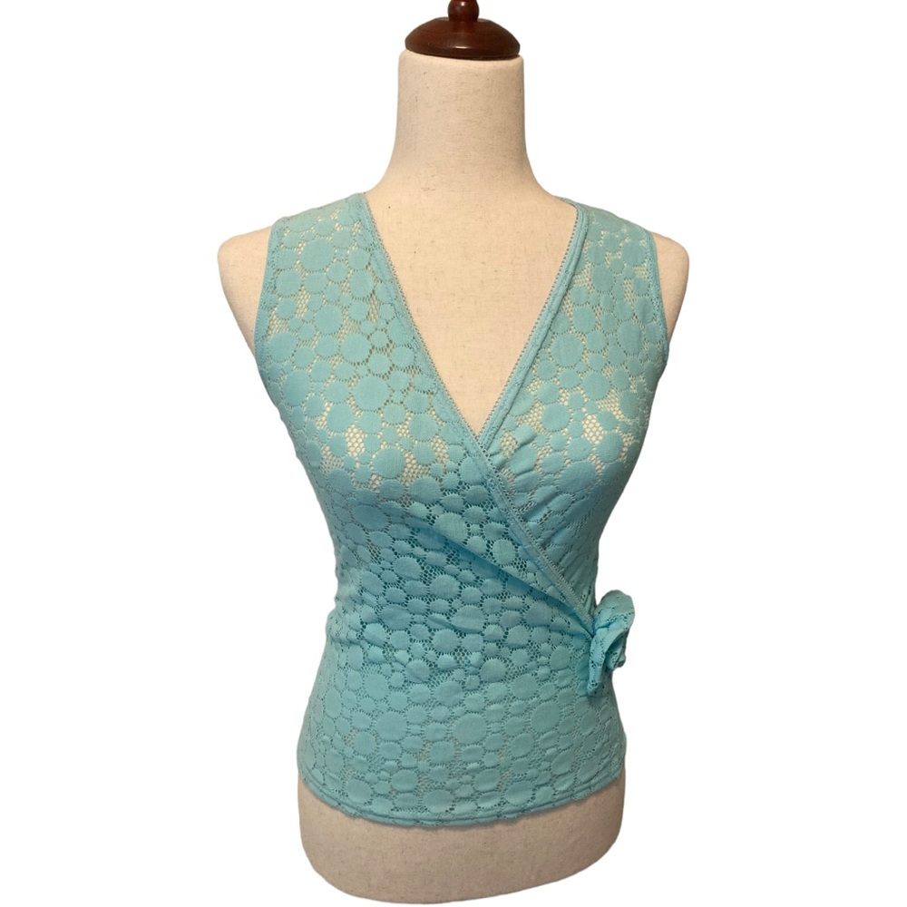 Lacey turquoise wrap top